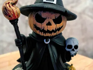 Pumpkin Halloween Wizard