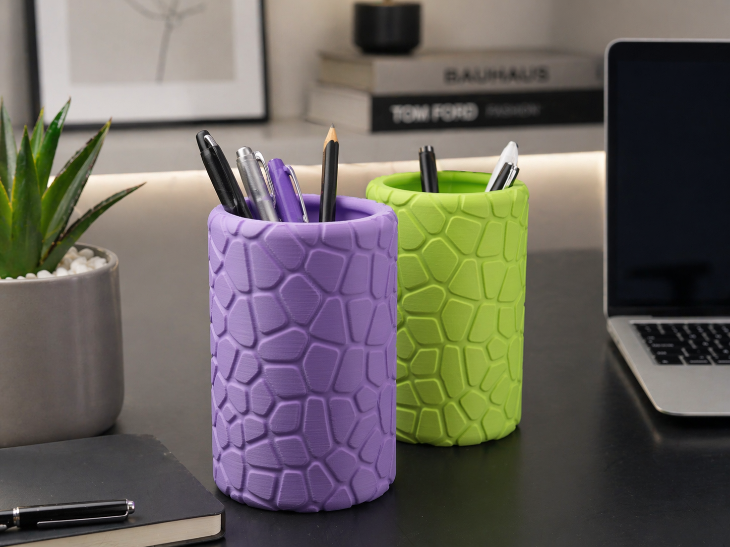 Voro Pen Holder – Organic Voronoi Desk Organizer