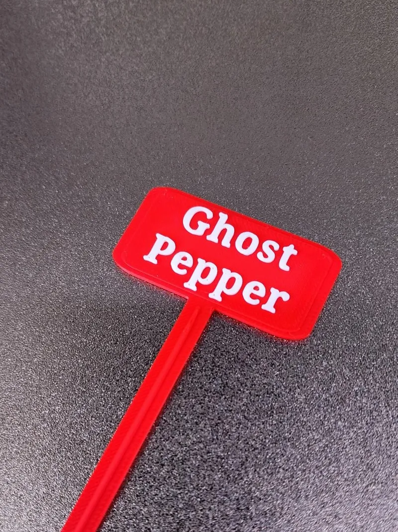Ghost Pepper Plant Garden Stake ID Tag 3in