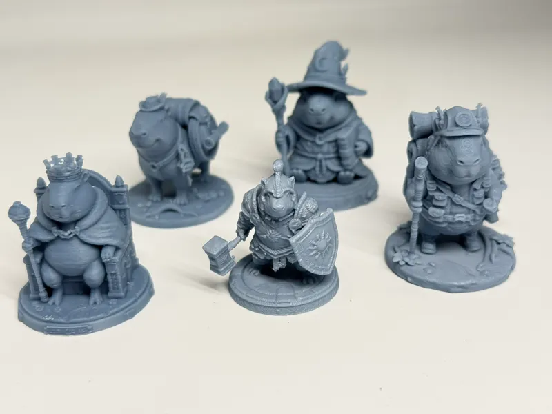 D&D Capybara Adventurers RPG Miniature Set