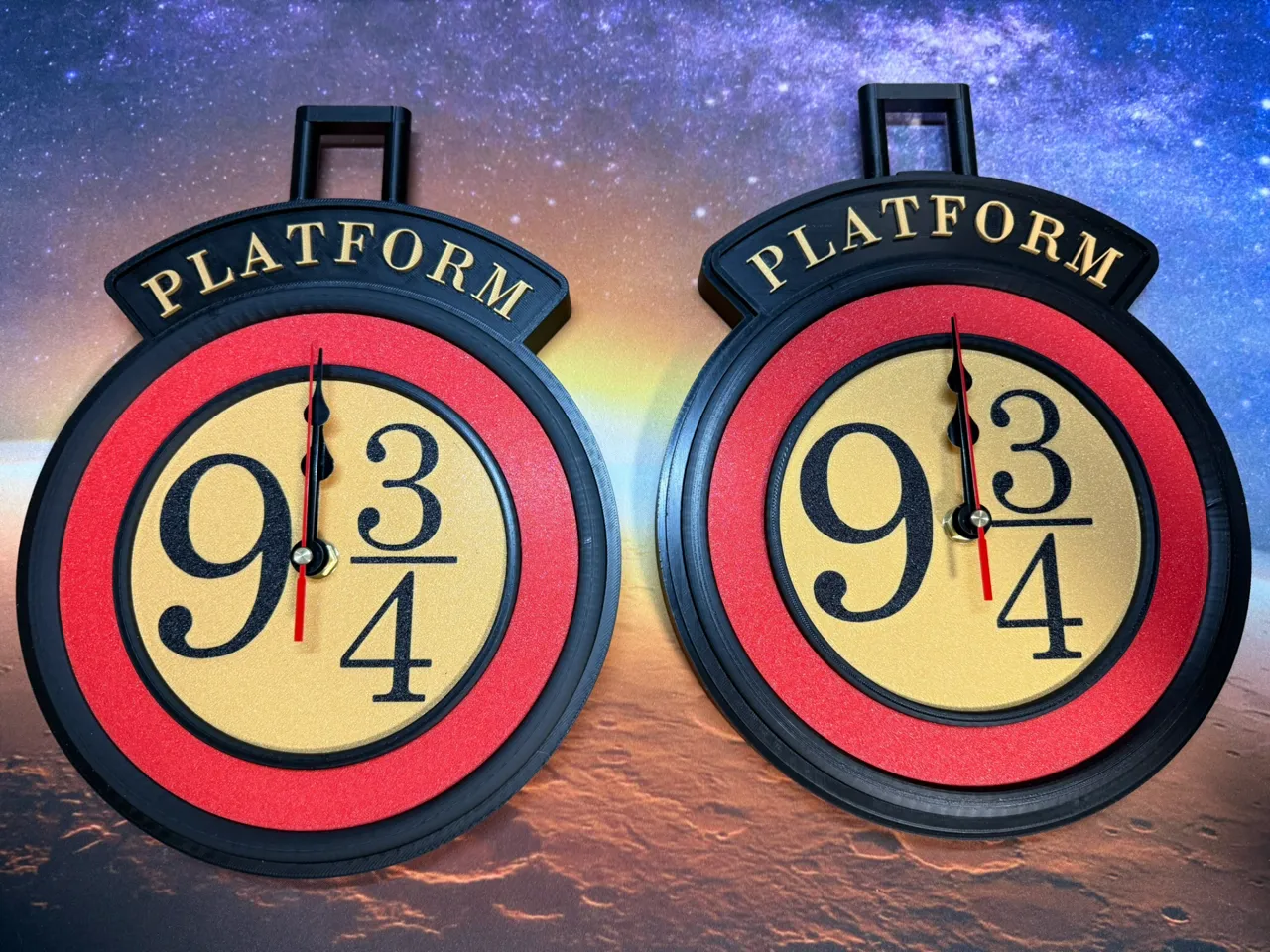 Platform 9 3/4 Station Clock - Harry Potter Clock view 3