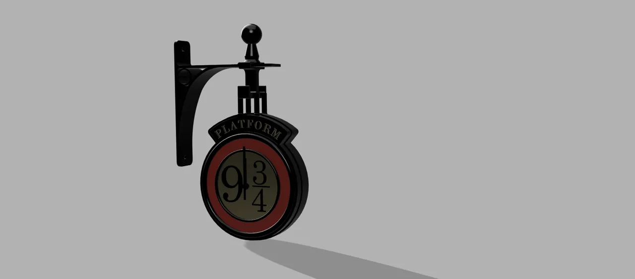 Platform 9 3/4 Station Clock - Harry Potter Clock view 2
