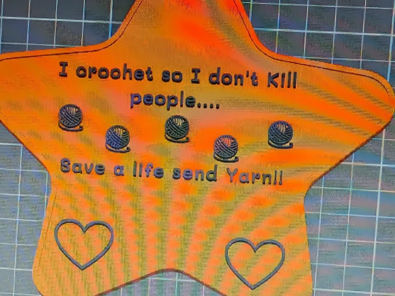 Funny crochet sign