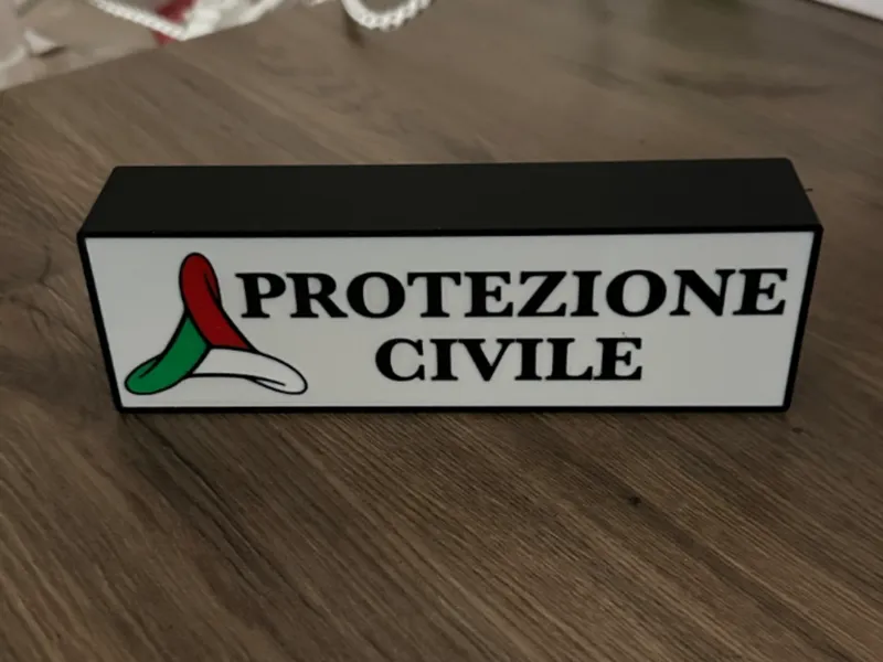 Insegna luminosa Protezione Civile