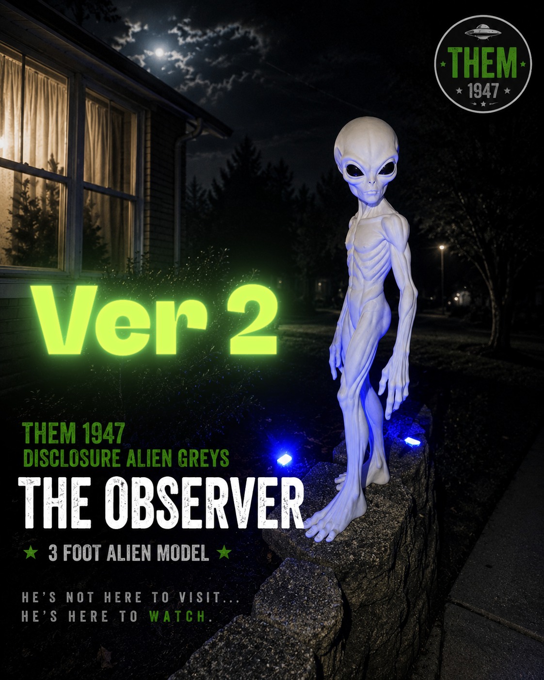 3 Foot Alien Observer THEM 1947 - 1