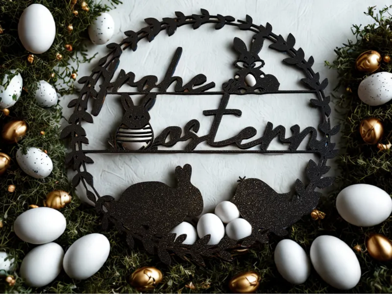Happy Easter / Frohe Ostern Wanddekoration