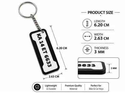 Number Plate Key chain 