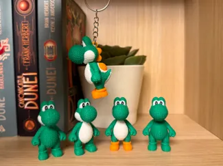 Knitted Yoshi – Cute Keychain & Desk Buddy