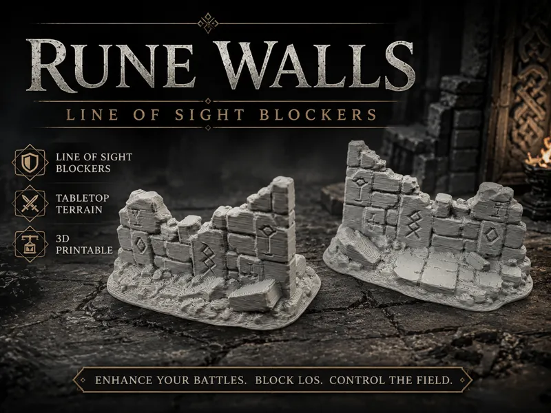 Runenmauern – Line of Sight Blocker für Tabletop