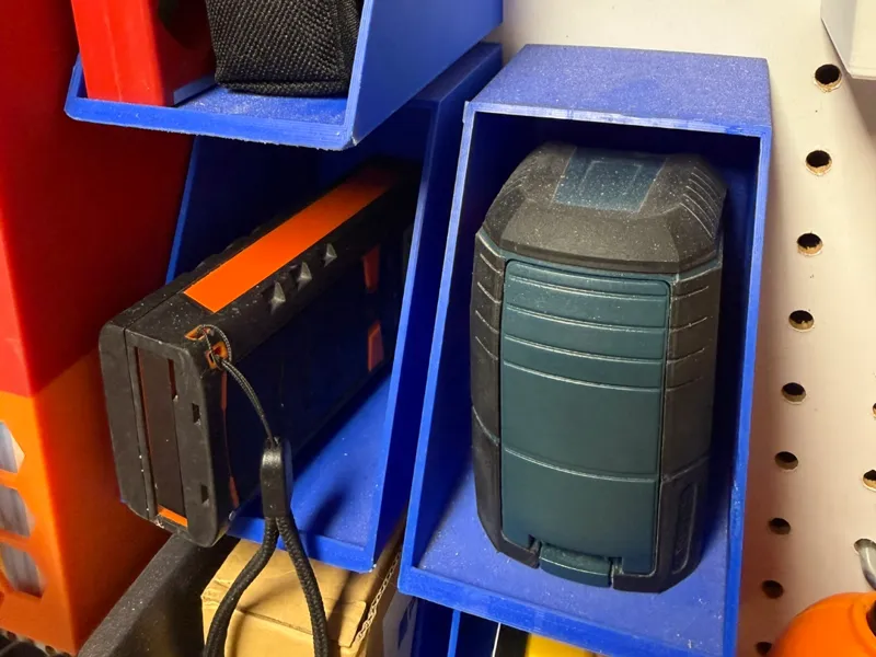 Pegboard horizontal open bin