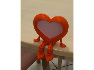 Porta foto cuore con gambe flessibili