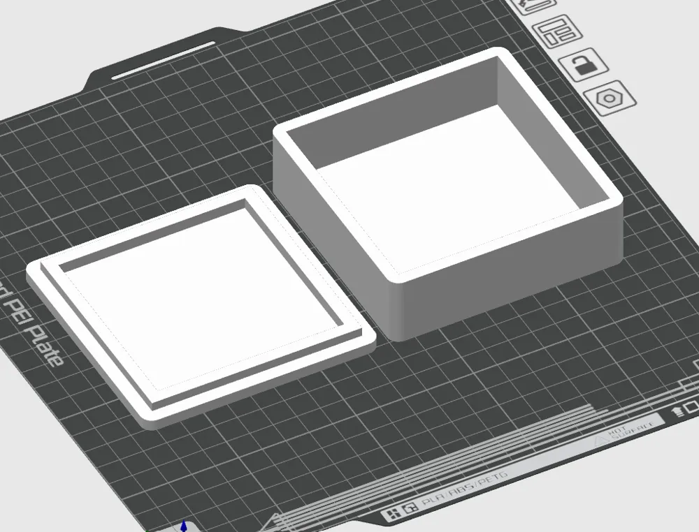 BOX, SQUARE WITH LID, 1 COMPARTMENT PRINT IN PLACE by Timbopolous ...