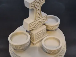 Mjölnir Thors Hammer Teelichthalter  3er