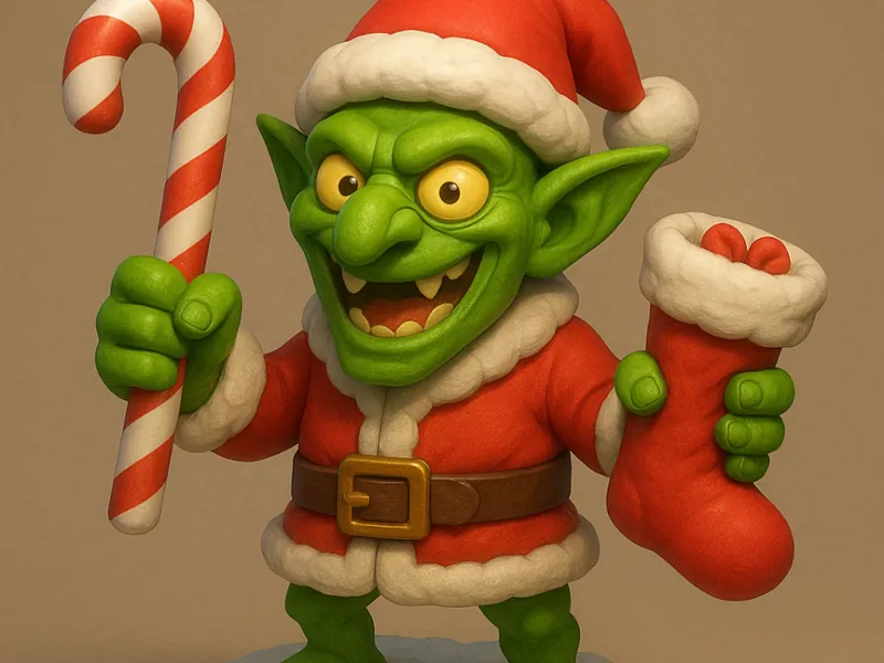 Christmas Goblin Figurine – Festive Holiday Decor