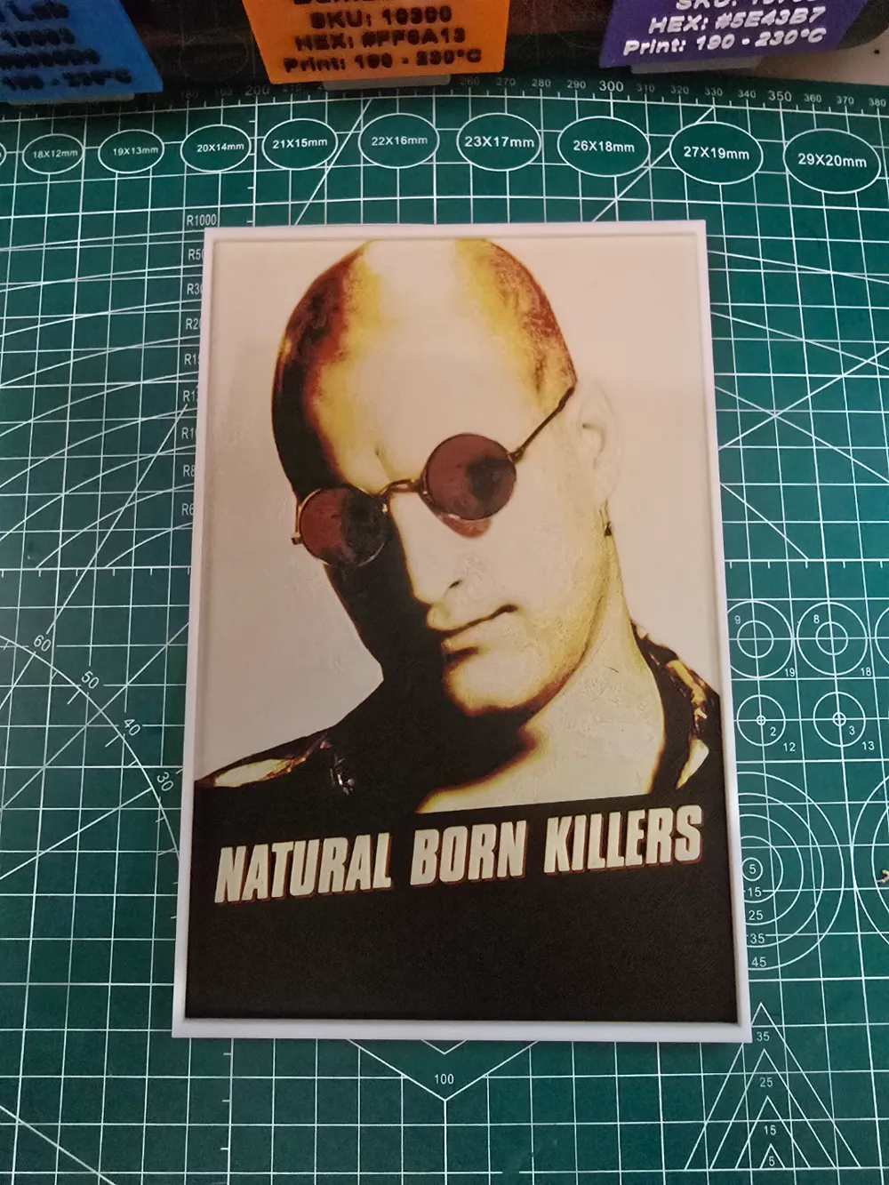 Natural born killers movie poster hueforge art by lumpy3d makerworld