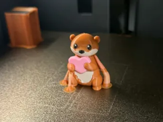 otter with heart