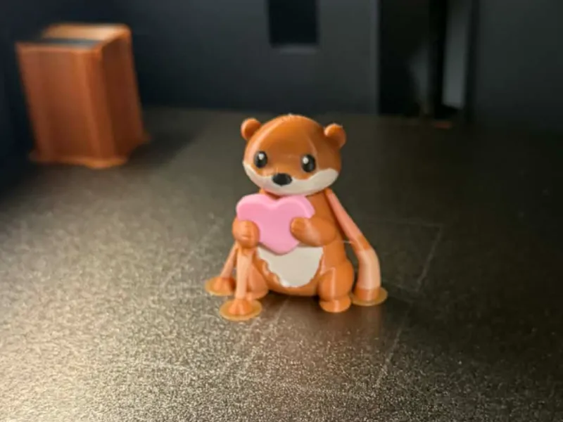 otter with heart