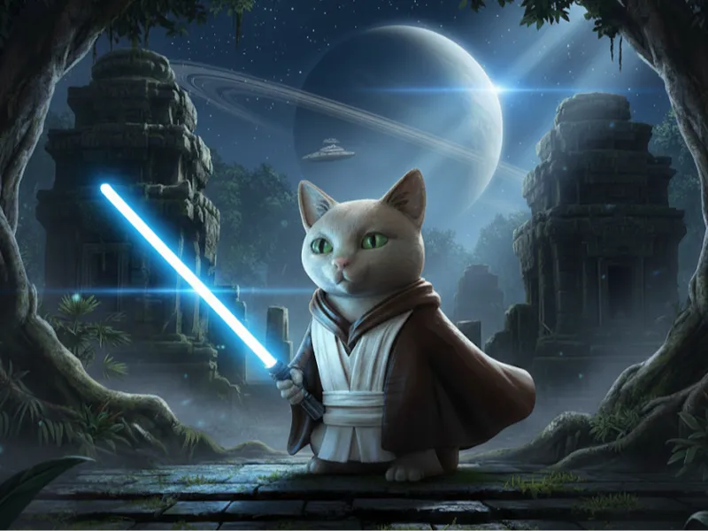 Luke Skywhisker - The Jedi Cat Knight