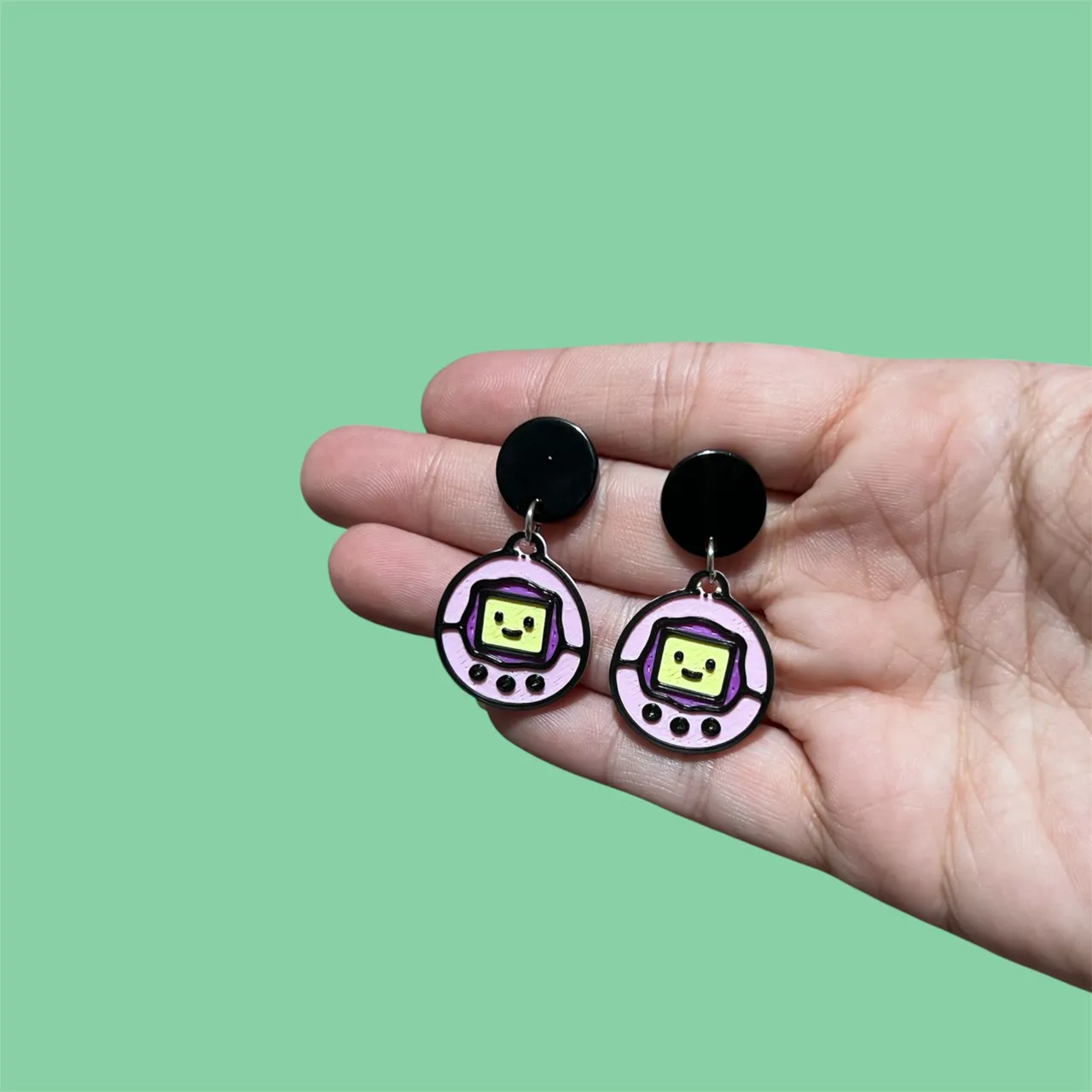 Pendientes tamagotchi Retro Pop 90s view 2