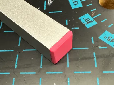 Square tube end cap (parametric)