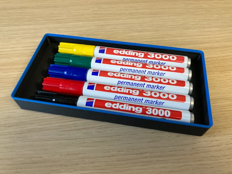 Gridfinity Edding Marker Tray (15 mm) - Stackable