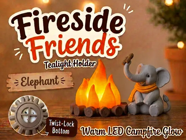Fireside Friends Tealight Holder Elephant