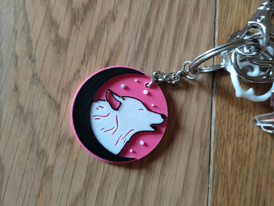 Wolf Keychain – Manual Color & AMS Version