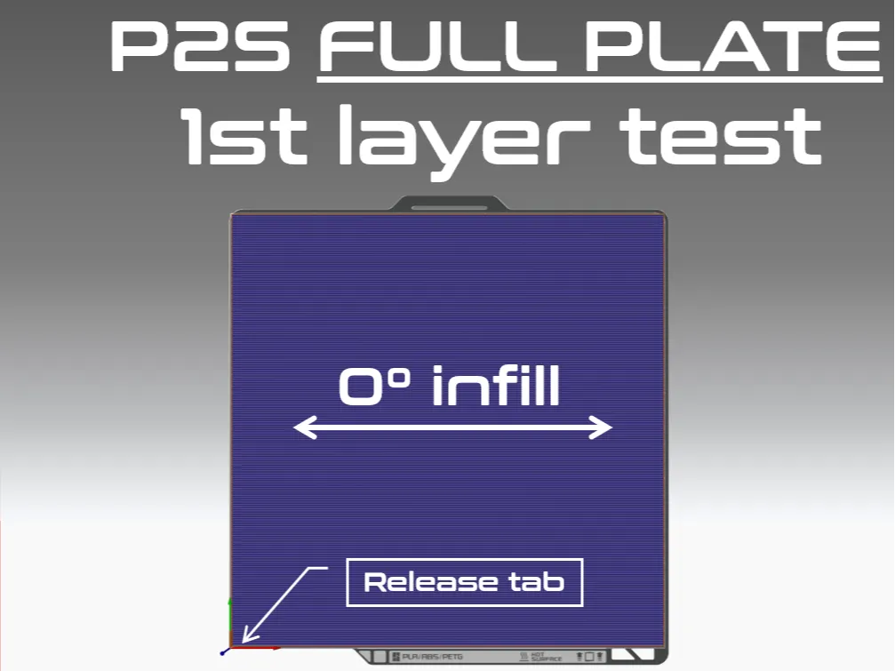 P2S Full plate First Layer Test / Cleaning Layer - Free 3D Print Model ...