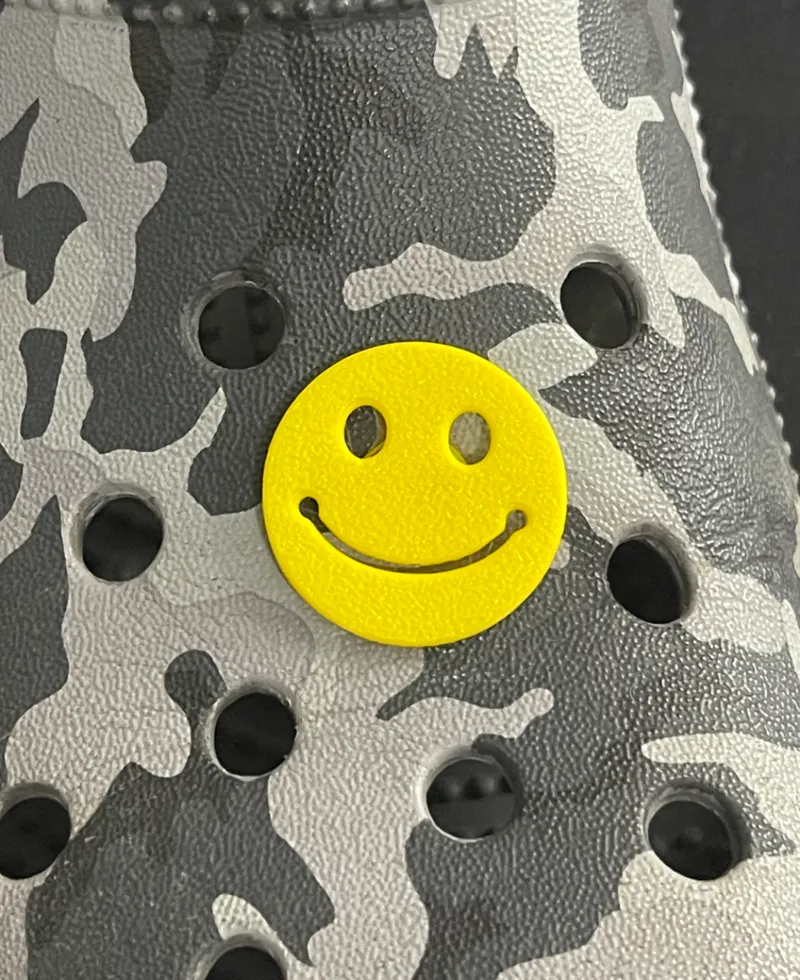 Smiley face croc charm