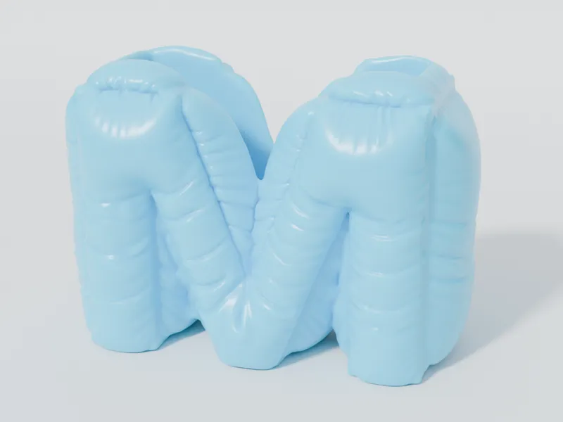 M letter pen holder inflated cloth