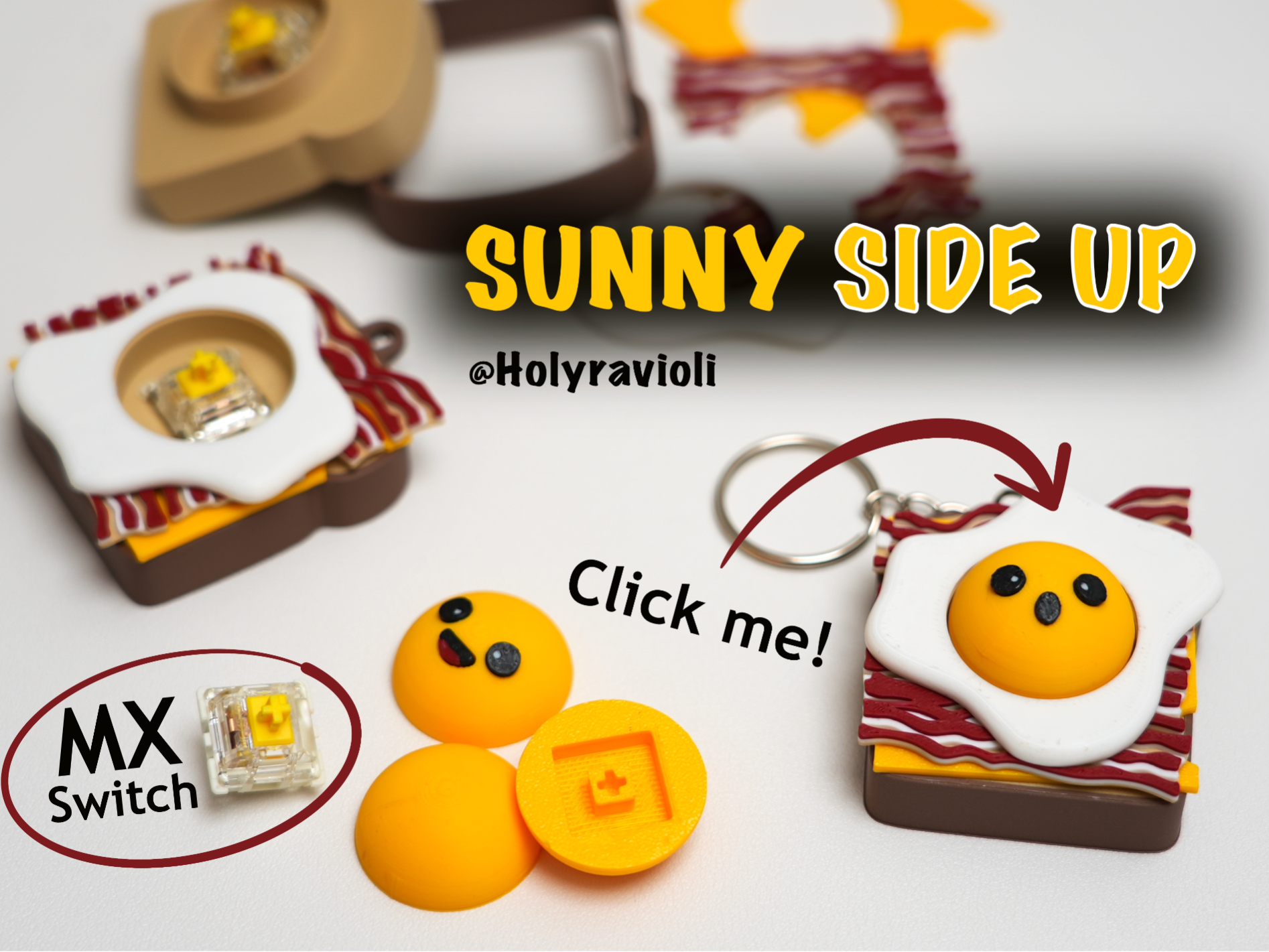 Key Switch Fidget Toast Clicker