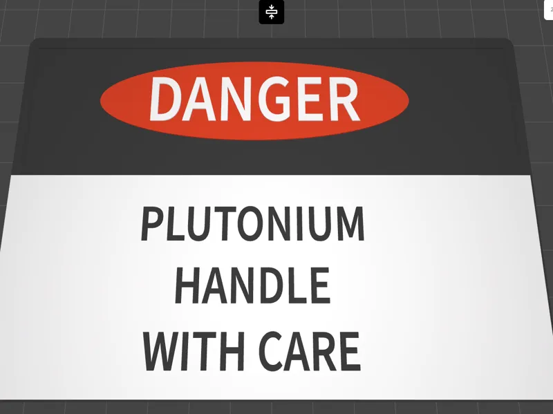 plutonium handle with care sign Back to the future