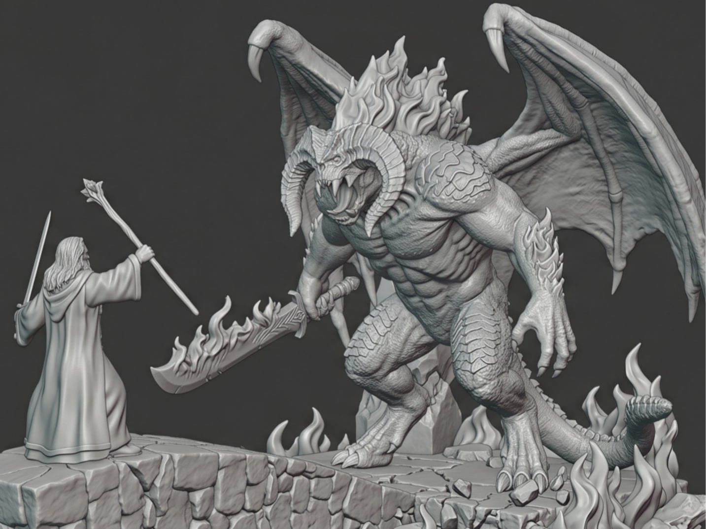 Gandalf vs Balrog - Bridge of Khazad-dûm