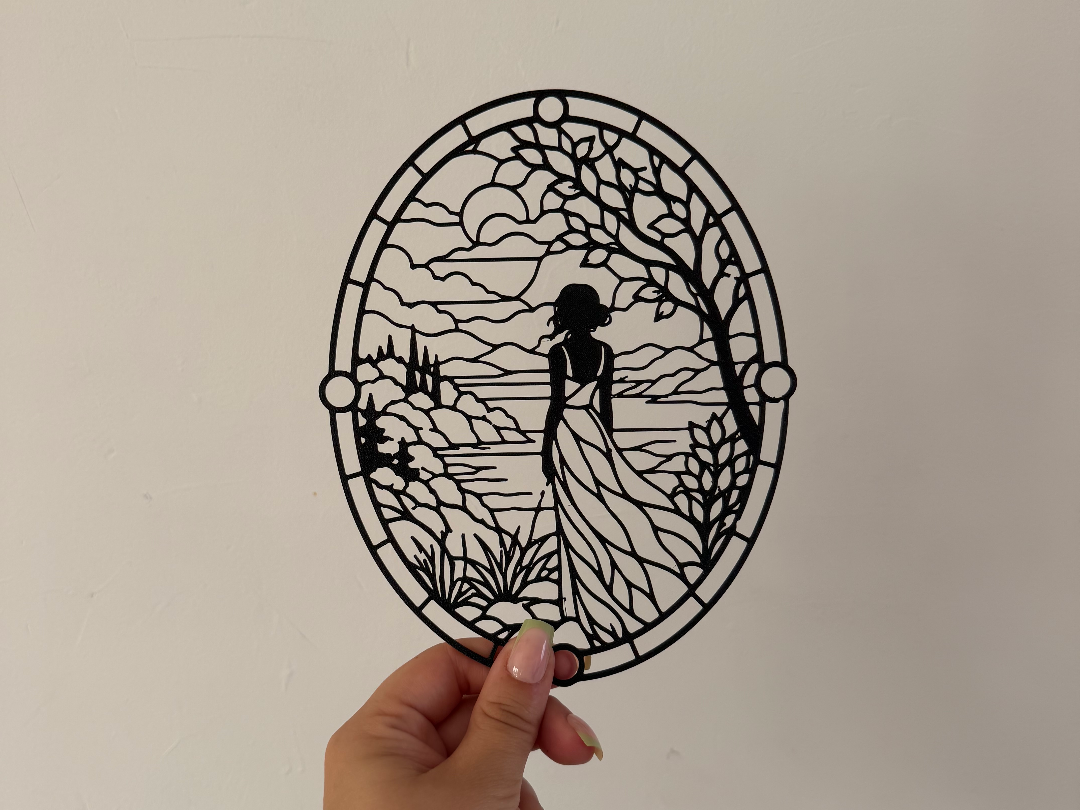 Décoration murale effet Vitrail - Femme