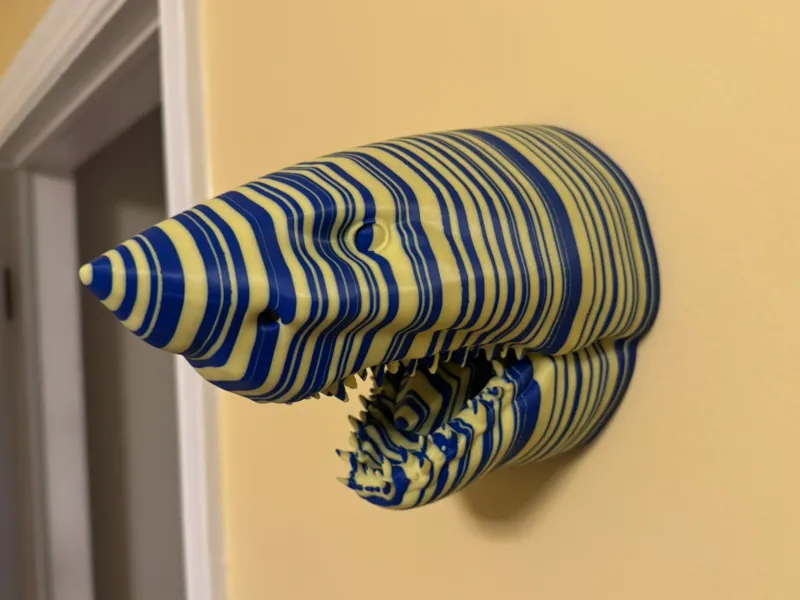 Color-Stacked Shark Head Wall Mount