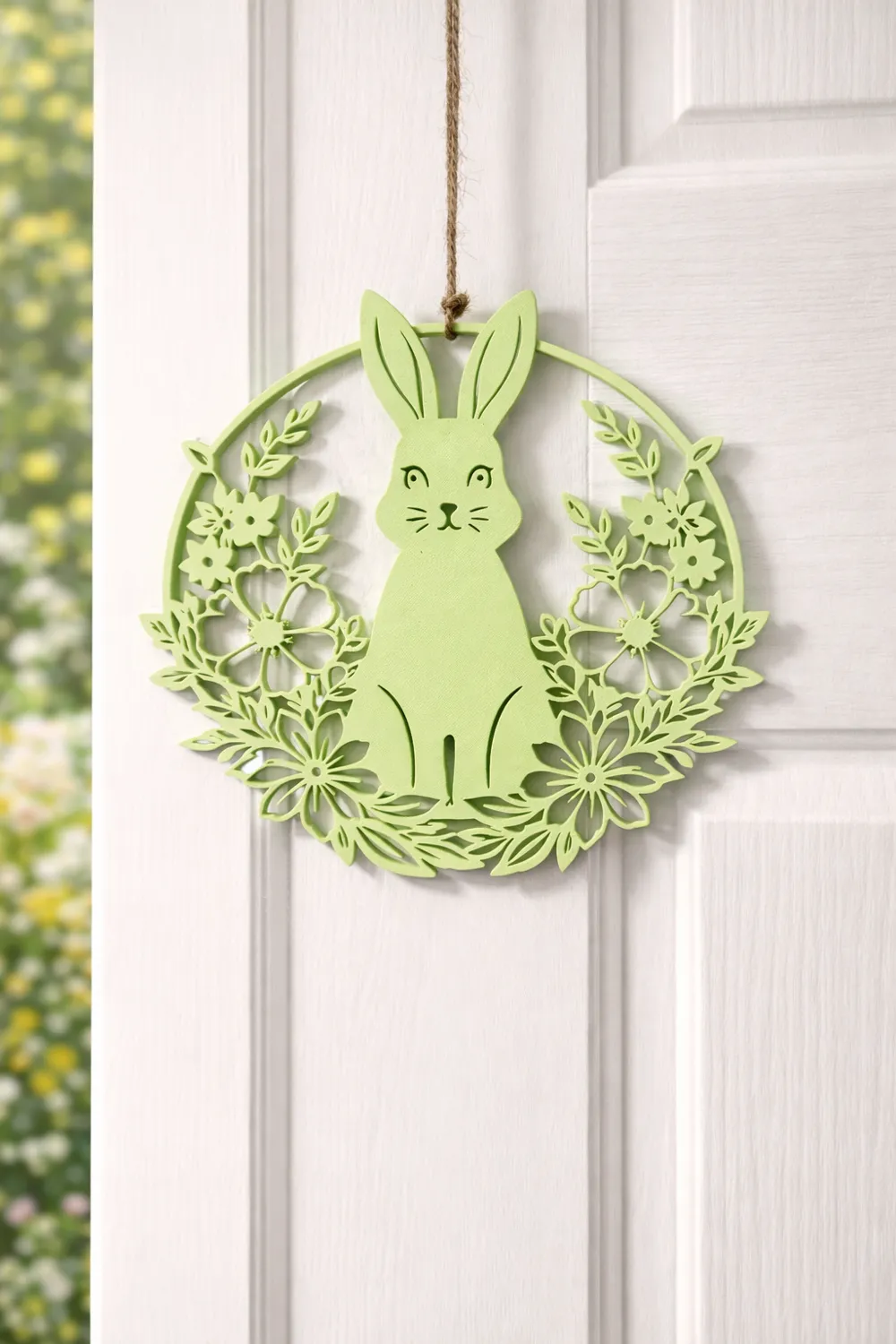 Filigree Easter Wreath with Rabbit Spring & Door Decoration - Free 3D ...
