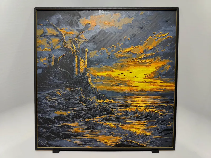 Dragon Castle sunset - Hueforge