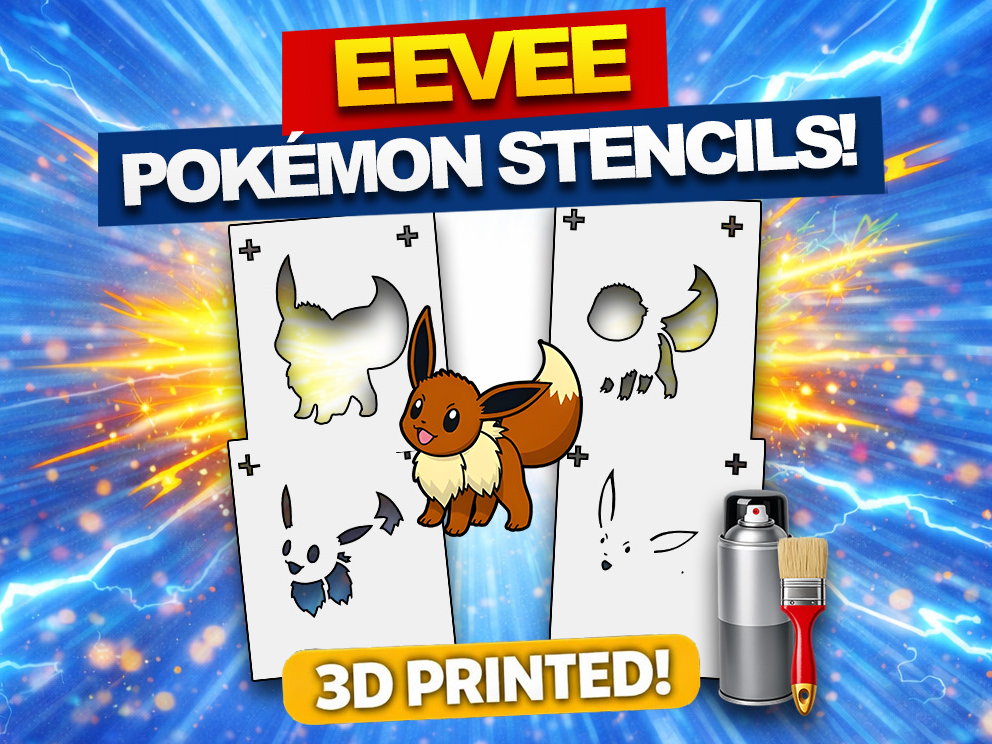 Eevee 4-Layer Stencil – Pokémon-Inspired Paint Art