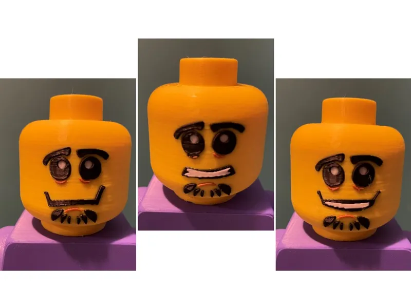 Shaggy faces for Big Brick Figures (6:1)