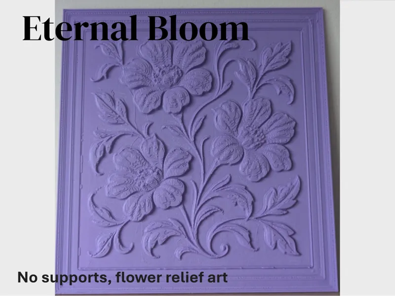 Eternal Bloom - Flower Relief Art