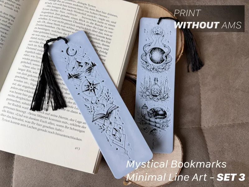 Mystical Bookmarks – Set 3| Minimal Line Art