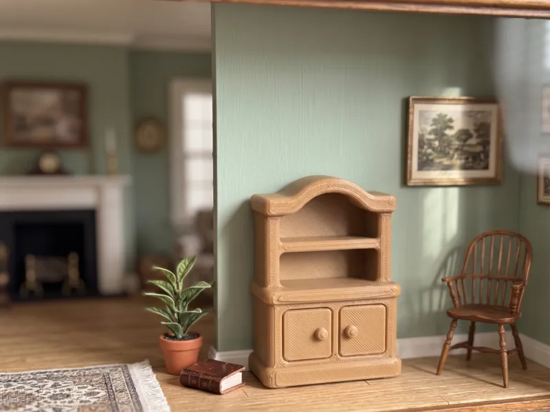 Miniature Vintage Dollhouse Bookshelf