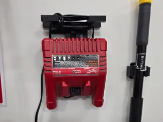 Milwaukee M12/M18 Charger Wall Mount w/Cable Hook