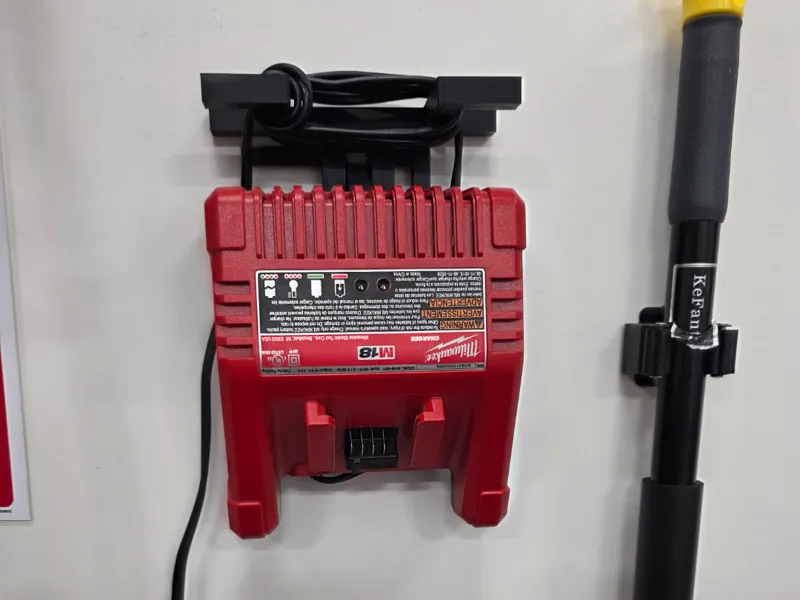 Milwaukee M12/M18 Charger Wall Mount w/Cable Hook