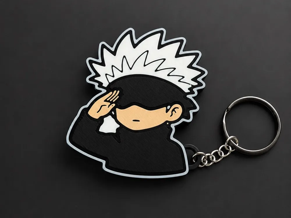 Llavero: Satoru Gojo keychain. Referencia del modelo original.