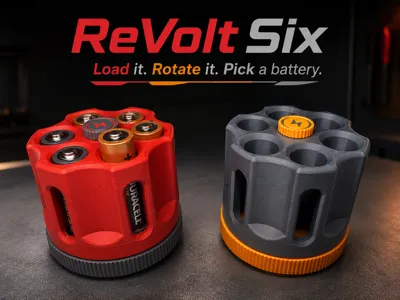 ReVolt Six - Rotating Battery Dispenser