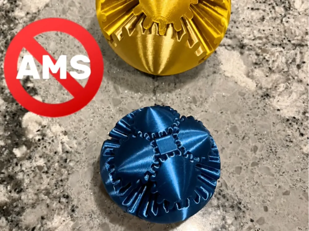 Letrero o emblema decorativo: Gear Ball Free Spinning Smooth Edge - 3D Printable. Referencia del modelo original.