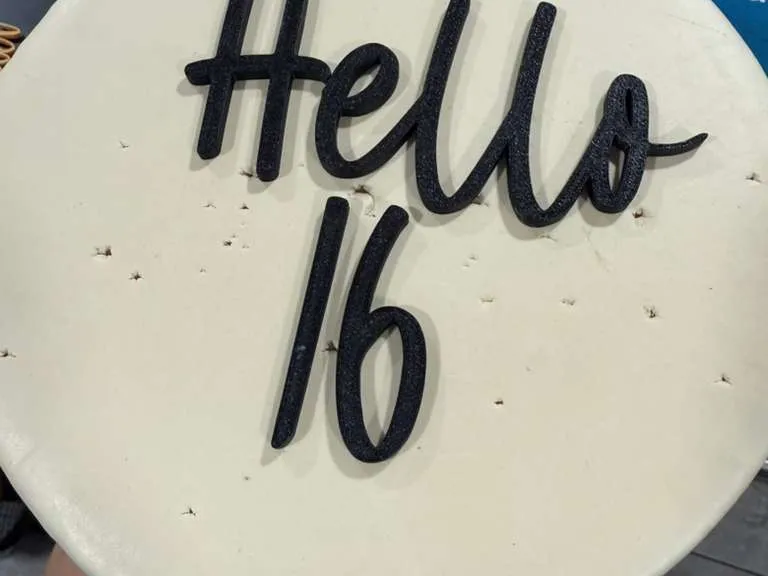 Hello 16 cake topper