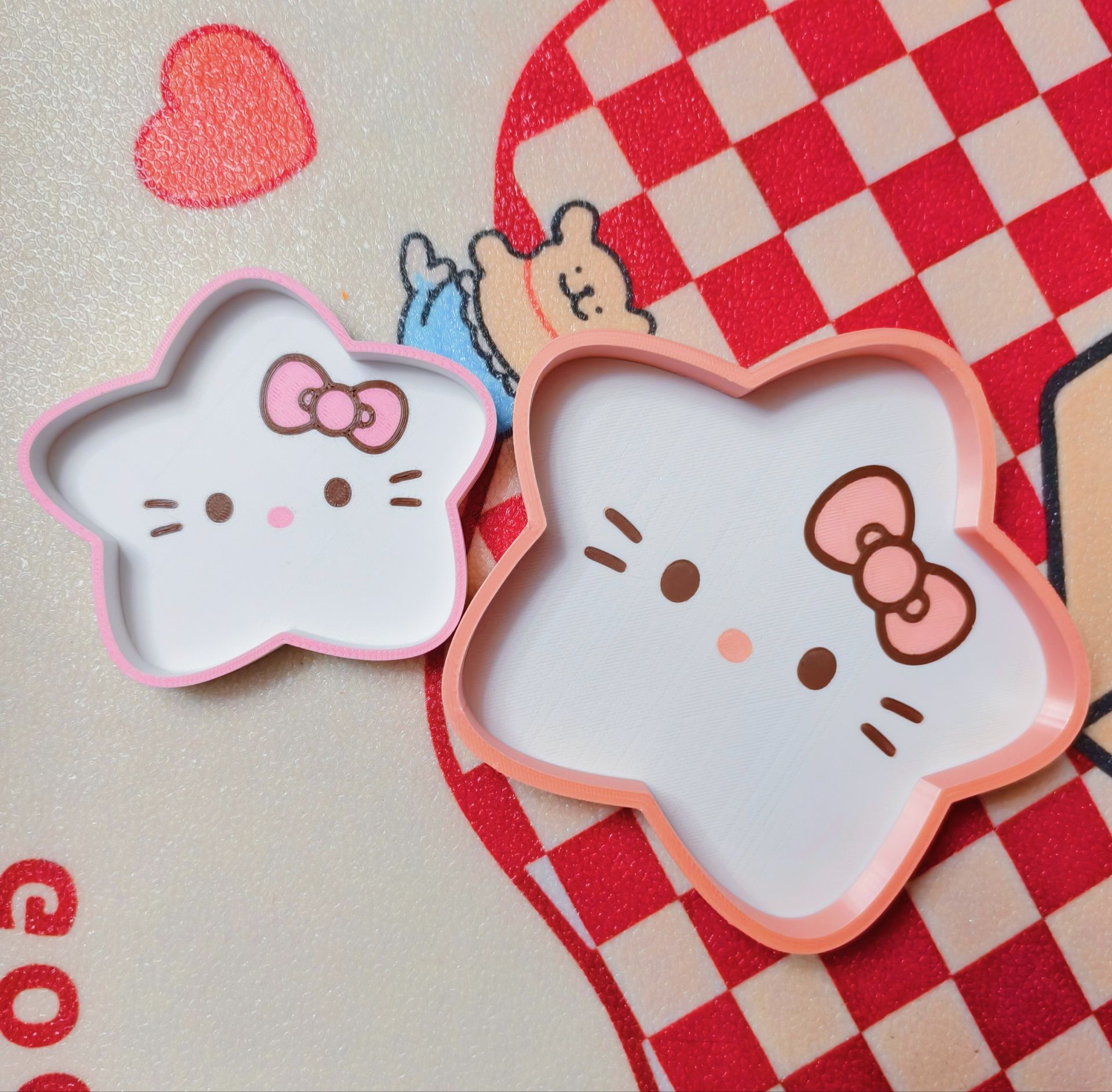 Miniatura 2 do modelo 3D Hello Kitty kitty猫k t猫 凯蒂猫五角星星星收纳盘子