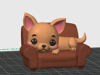 dog on the couch
